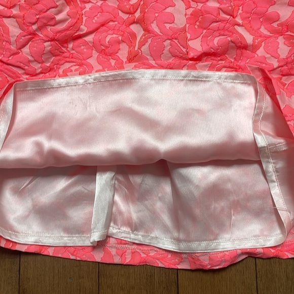 Pink Tartan Willow Kelly Sleeveless Dress 4 Coral neon pink Floral Jacquard - Picture 8 of 15